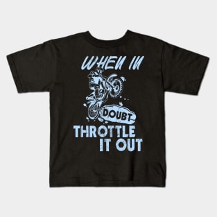 Awesome Throttle Out Motocross Gift Cool Dirt Bike Print Kids T-Shirt